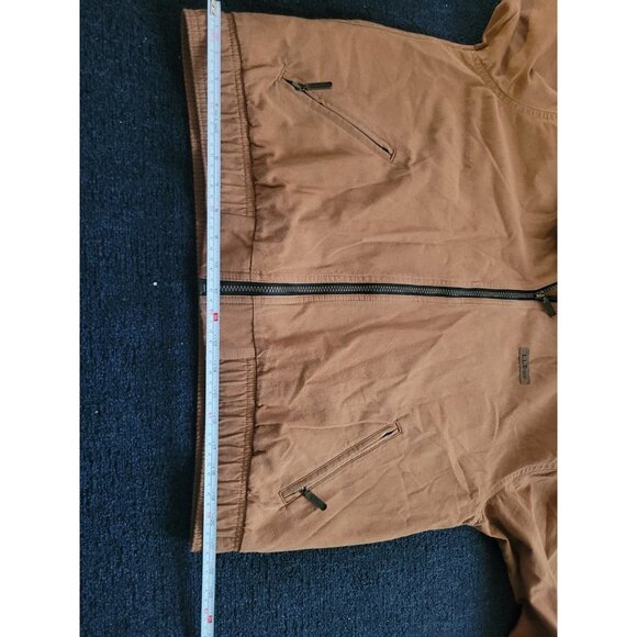 LL Bean Barn Jacket Chore Coat Canvas Wmn L Brown Full Zip USA Made - Picture 14 of 16